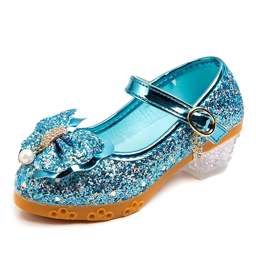 Kids Shoes Dress Glitter Girls Princess Dance-Sandals High-Heel Fashion Party