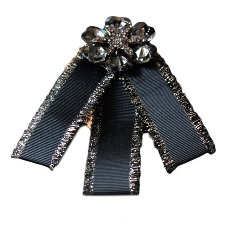 Классический блеск мишура блестки искусственный кристалл игла булавка женская рубашка лента брошь для галстука-бабочки