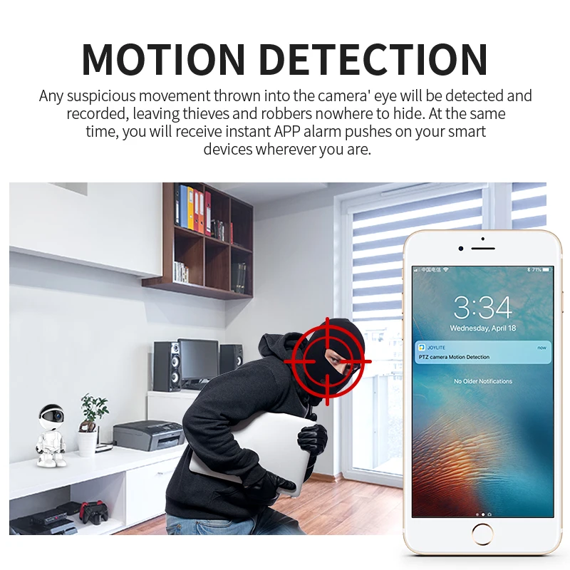 Home Security Smart Robot IP Camera 1080P HD Wireless WiFi Camera Night Vision Baby Monitor CCTV Surveillance Camera YCC365 APP