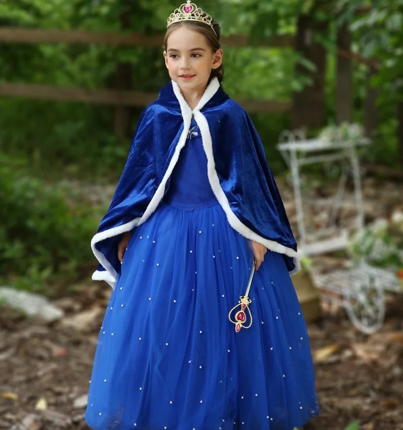 Детские платья Дисней для девочек; костюм принцессы на Хэллоуин; Рождественская вечеринка; детская одежда; Костюм Золушки на год