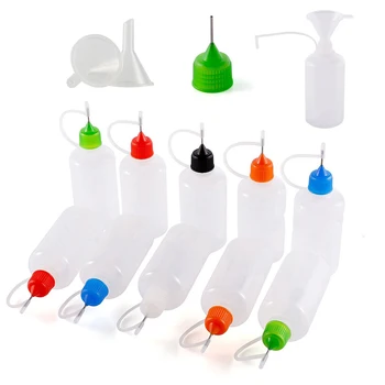 

50PCS 3ml-120ml New Plastic Dropper Bottle Needle Tip Empty LDPE Squeeze Dropper Juice E Liquid Container + Mini Funnel