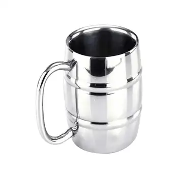 

550ml Stainless Steel Beer Mug Coffee Cup Double Anti-scalding Cup Kitchen Dining Bar Drinkware Tumblers Drinking Tool