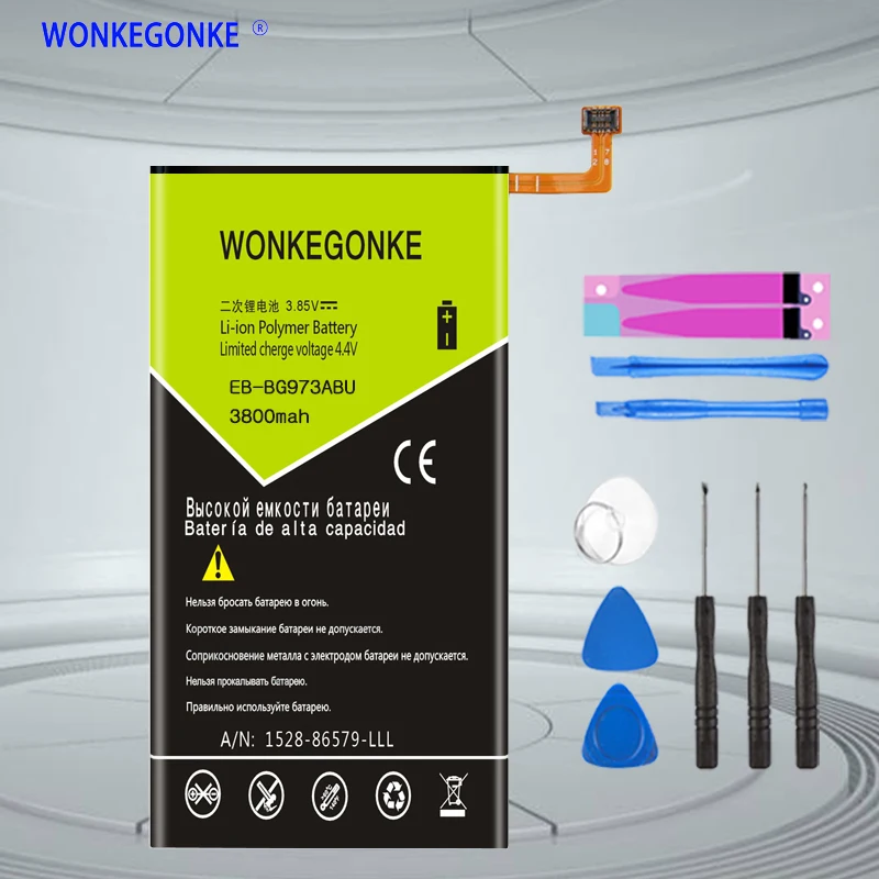 WONKEGONKE EB-BG973ABU 3800 мАч батарея для samsung GALAXY S10 X S10X SM-G9730 G9730 батареи + Инструменты |