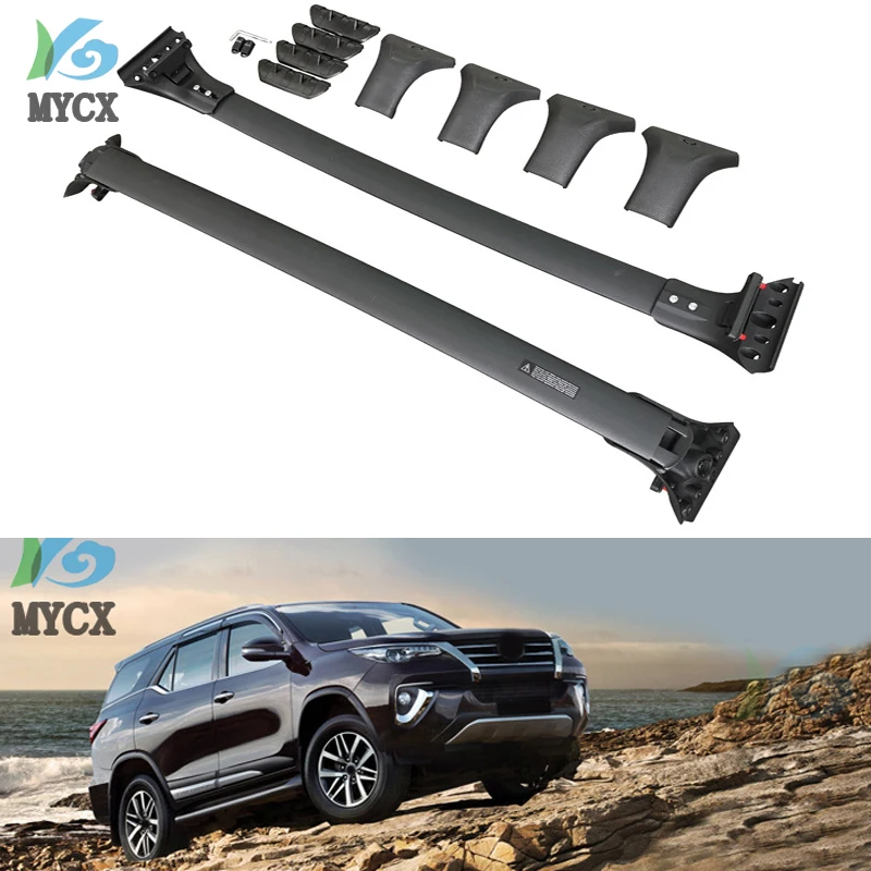 

cross bar roof rail transvesal roof rack luggage bar For Toyota Fortuner 2016-2020,Aviation aluminum alloy, real slap up quality