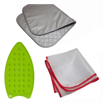 

Ironing Mat Portable Travel Ironing Blanket Heat Resistant Pad Cover with Silicone Iron Rest Pad for Table Top Countertop TB
