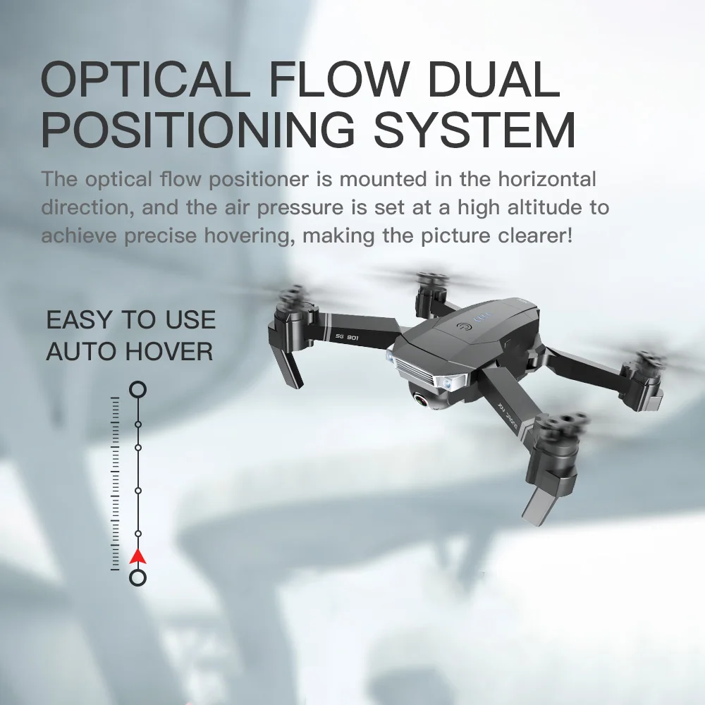 4K Drone Camera WiFi FPV RC Helicopter Optical Flow Positioning Drone Smart Follow Remote Control Foldable Quadcopter Aircraft