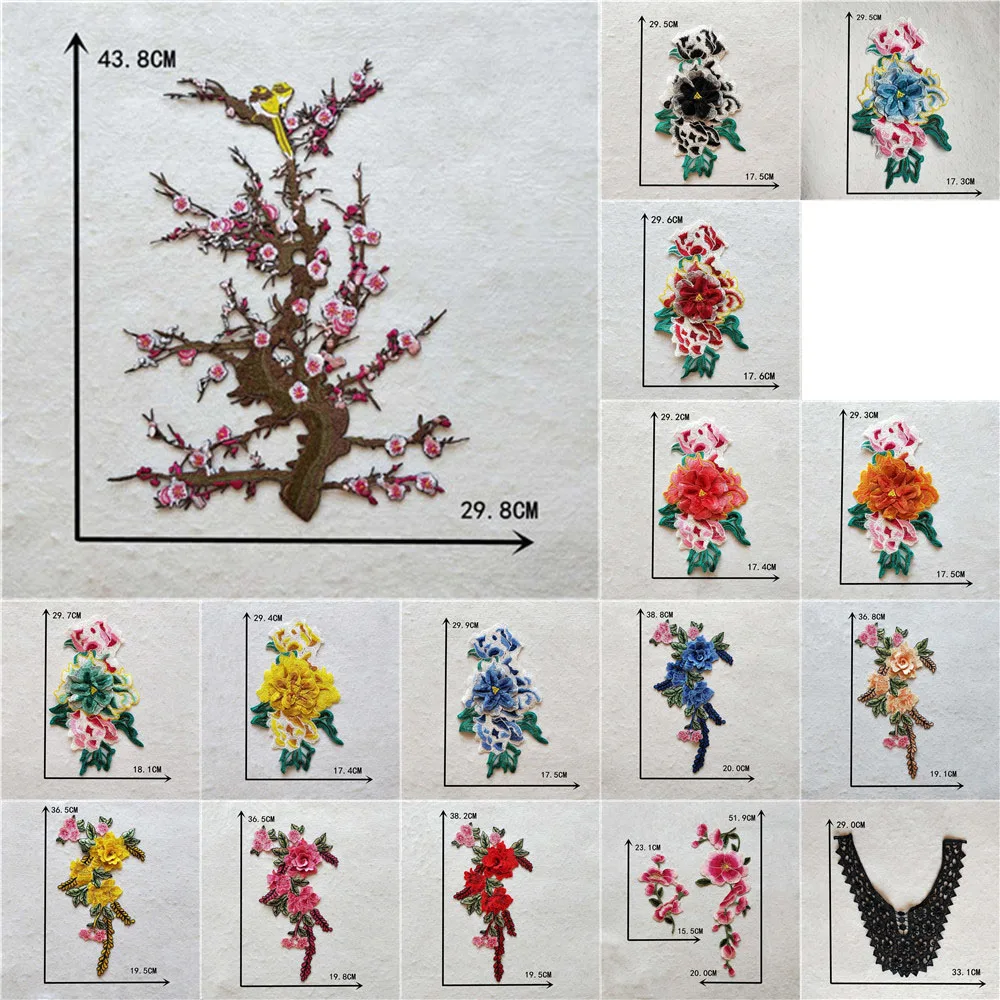 Высокое качество красивый 3D цветок кружевной воротник вышивка кружевная аппликация декольте DIY Швейные принадлежности для декора аксессуары