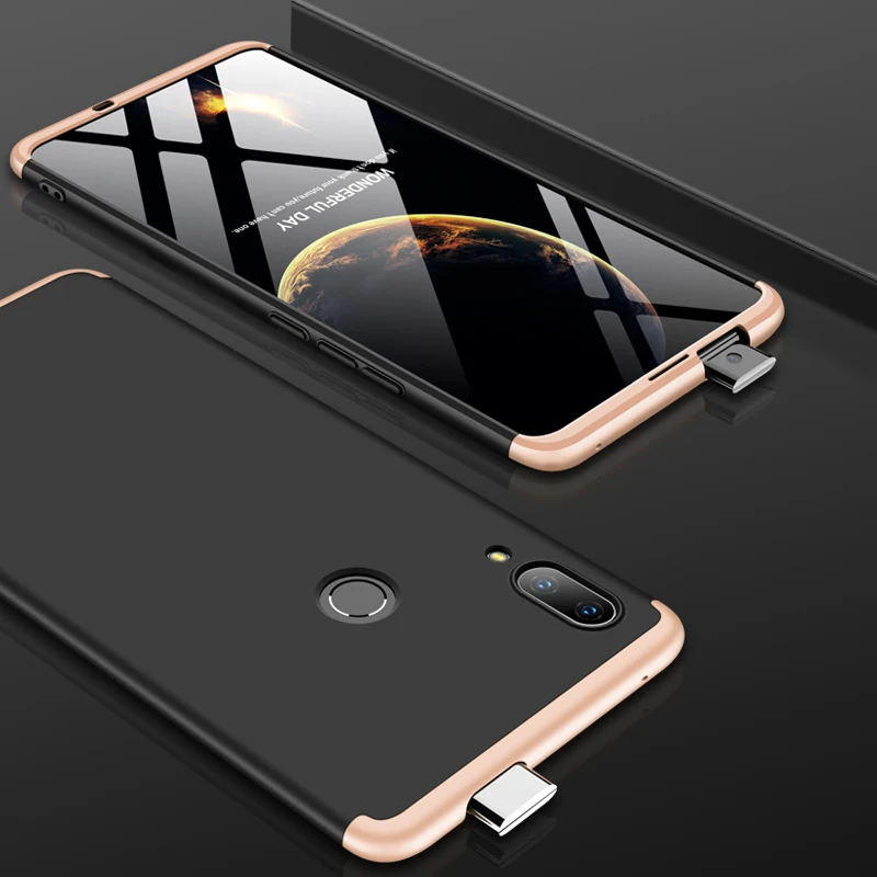 Чехол для Huawei Y9 Prime 2019 полностью ударопрочный чехол 3 в 1 с поворотом на 360 градусов