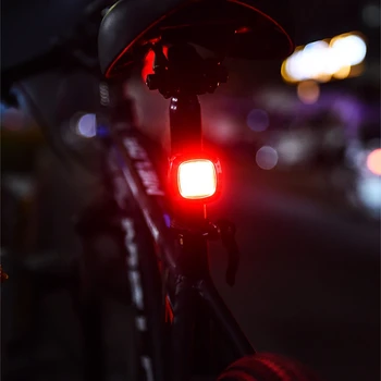 

Bike Rear Tail Light LED Bicycle Smart Brake Induction Light Cycling Warning Lamp USB Rechargeable for MTB Road Bike