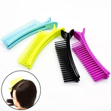 Novo grande cabeleireiro cabeleireiro barbearia cabelo coloração perming corte de cabelo duckbill clipe partição posicionamento plástico grampo de cabelo