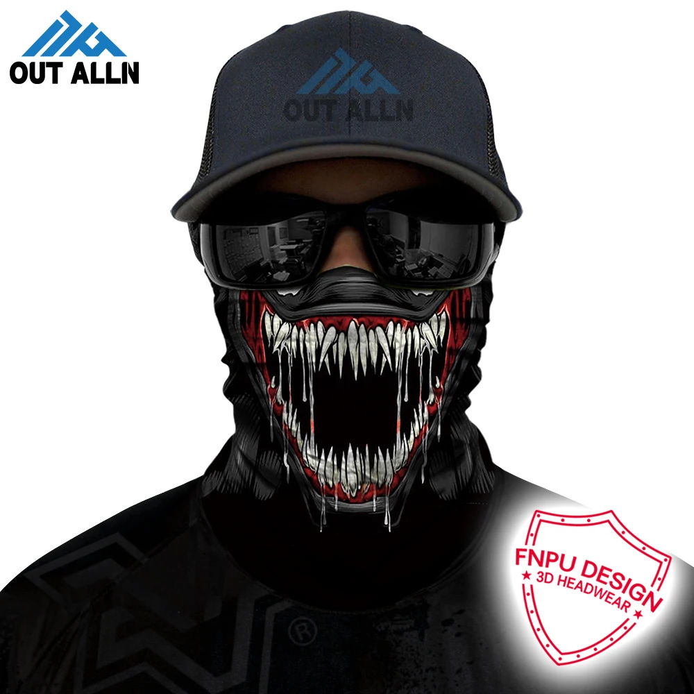 

3D Seamless Bandana Deadpool Skull Neck Gaiter Motorcycle Face Shield Deadpool Cycling Headband Halloween Ski Mask Bike Headwear