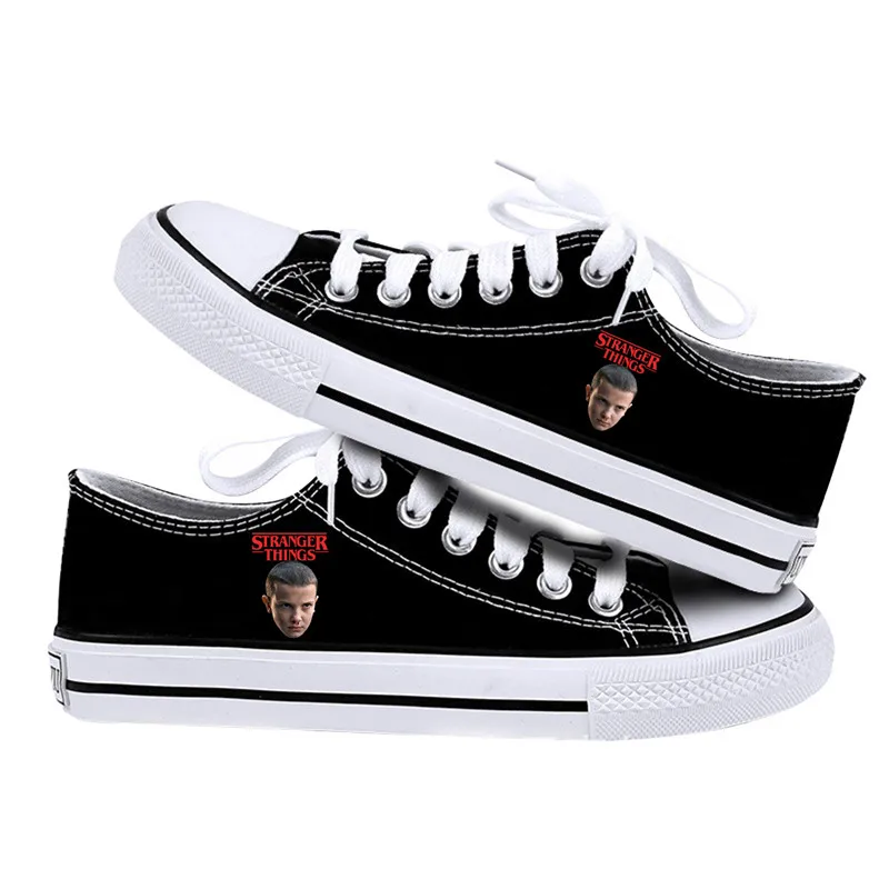 shoes 14 Сериала очень странные туфли Dustin Нэнси Wheeler одиннадцать мужские Повседневное Женская полотняная обувь кроссовки на шнуровке, женская обувь, обувь - Цвет: shoes 14