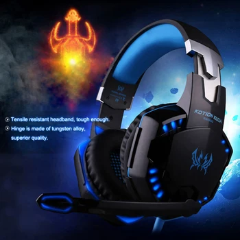 

G2000 Gaming Headsets Headphones With Light Microphone Stereo Earphones For Computer Gamer Laptop