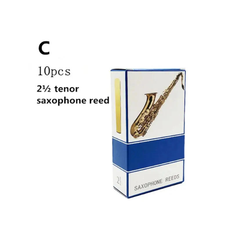 10 шт./компл. альт/Сопрано/тенор саксофон сила тростника 2,5 Bb трость для кларнета - Цвет: C