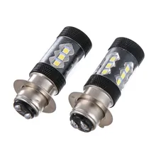 2 шт. 3030 80 Вт 16 Led H6 авто мотоцикл двухточечная фара светодиодная лампа#0