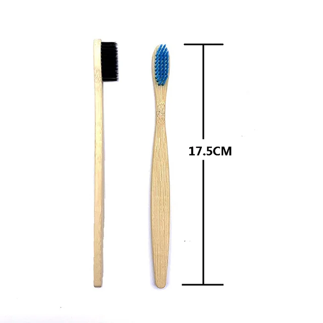 10PCS Colorful Natural Bamboo Toothbrush Set Soft Bristle Charcoal Teeth Whitening Bamboo Toothbrushes Soft Dental Oral Care 6