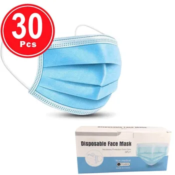 

30PC Disposable Face Mask Industrial 3Ply Non-woven Ear Loop Cartoon Mouth Cover Mask Disposable Mondmasker Mascarilla maski