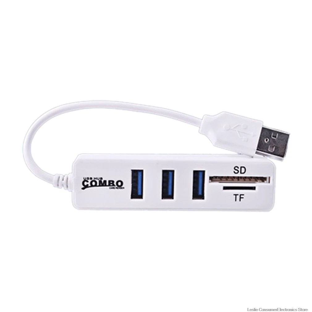 Мини usb-хаб 3,0 Мульти USB 3,0 концентратор USB разветвитель 3 порта концентратор с устройство для чтения карт SD TF 6 портов 2,0 Hab адаптер для ПК Аксессуары - Цвет: White 3 Ports