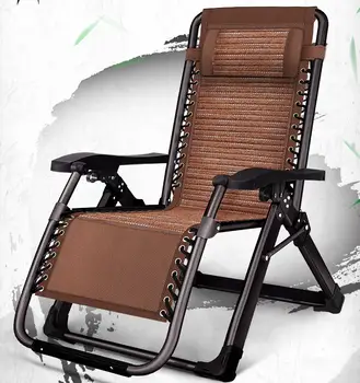 

Reclining Chair Folding Nap Single Backrest Lazy Balcony Portable Household Chair Cool Summer Recreational Nap Chair