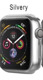 100 шт. защитный чехол для Apple Watch Series 4 40 мм 44 мм мягкий, из ТПУ, защитный чехол Аксессуары для бампера с розничной коробкой - Цвет: Серебристый