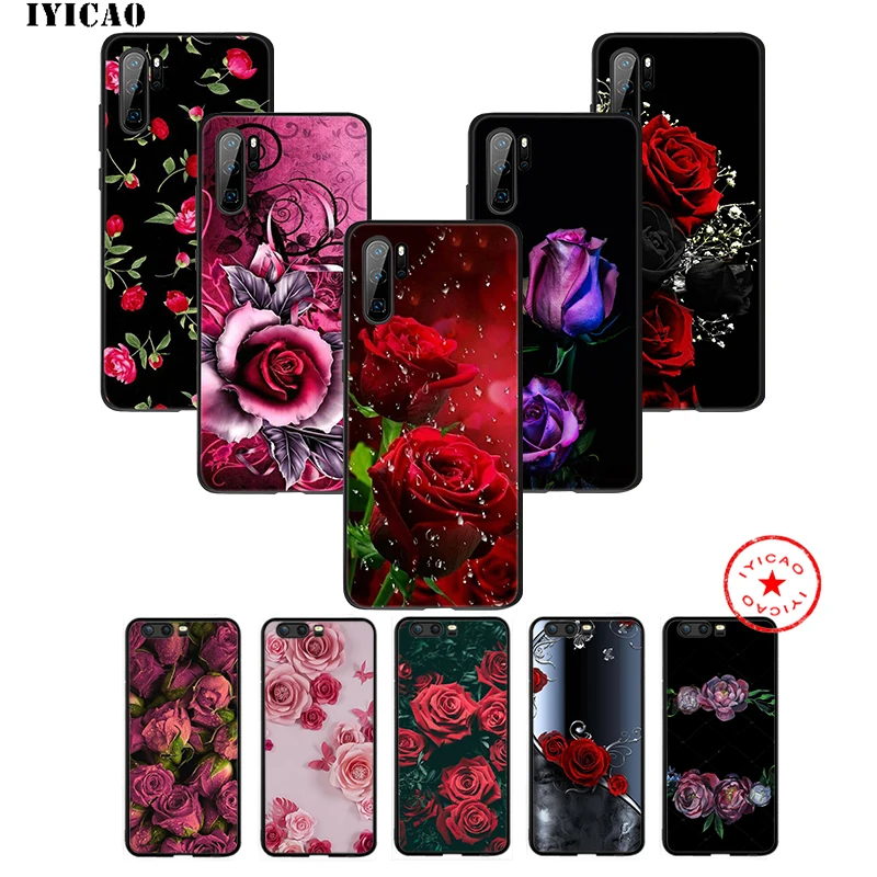 IYICAO Cool Rose Colorful Soft Case for Huawei P30 P20 P10 P9 P8 2017 2016 2015 P Smart Z Plus 2019 Mate 20 10 Lite Pro Mini |