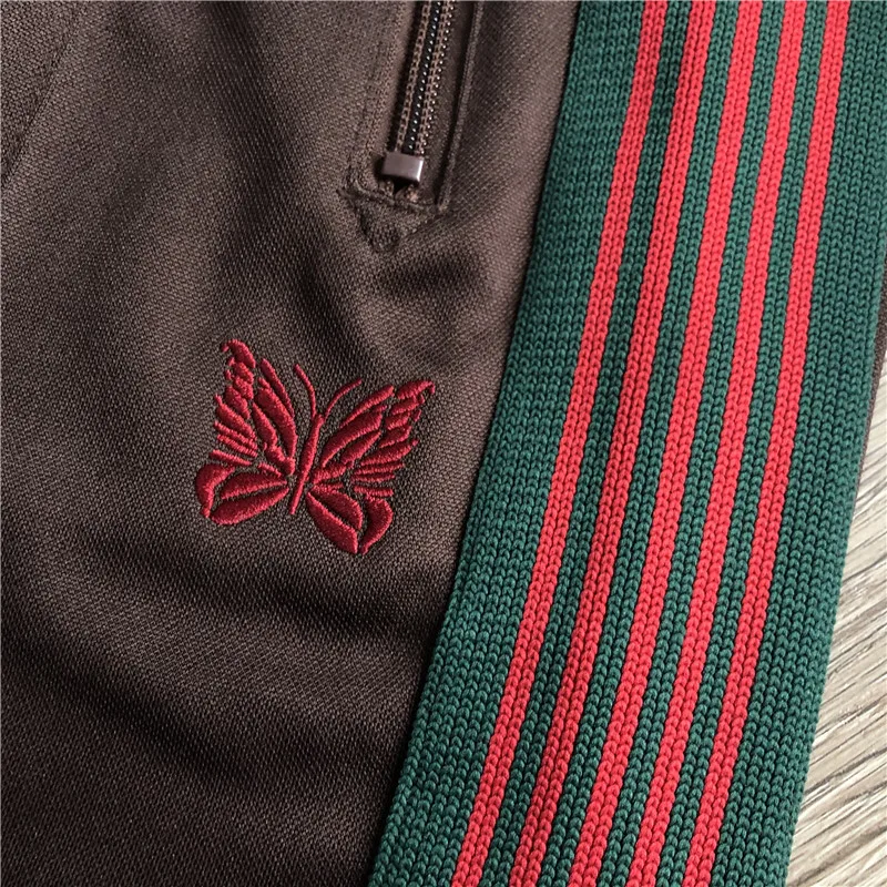 men's casual pants not jeans 2020FW Stripe Needles AWGE Sweatpants Men Women 1:1 High Quality Jogger Needles Sweatpants Butterfly Embroidery AWGE Trousers business casual pants men