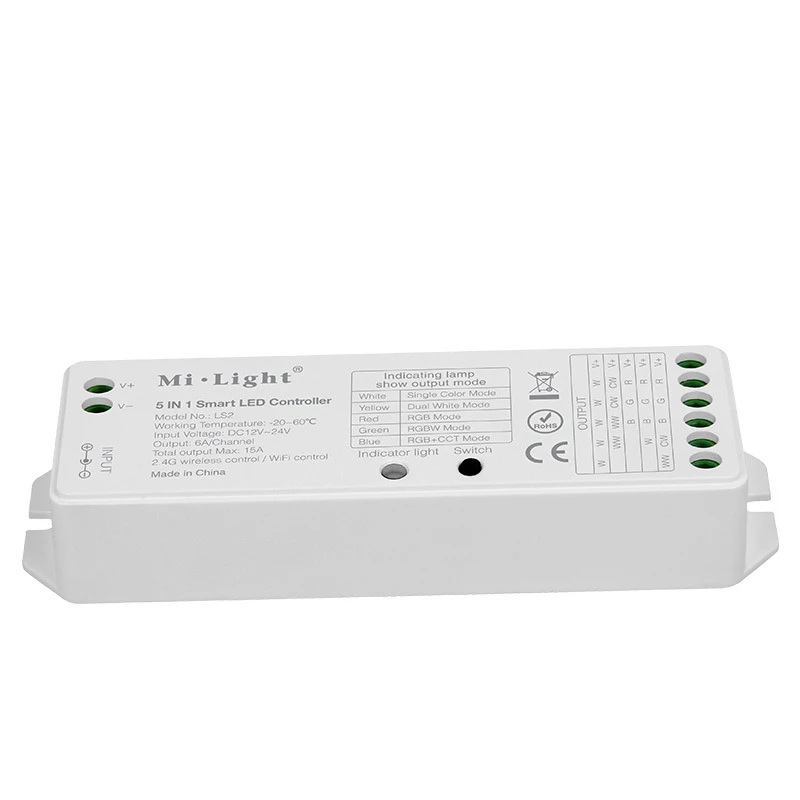 DC12V-24V New milight LS4 0/1~10V led Dimming Driver PWM or Push Dimming Signal Input led controller for single color led strip