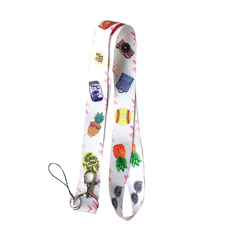 

Simple Small Fresh Fruit Neck Strap Lanyards For Keys ID Card Gym Mobile Phone Straps USB Badge Holder DIY Hang Rope Lanyard
