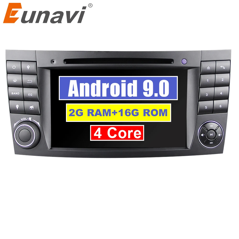 Eunavi TDA7851 Android 9 0 1024*600 HD сенсорный автомобильный dvd-плеер с экраном для BENZ W211 E Class W219