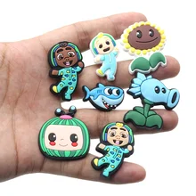 Sabot en PVC pour bébé, 1 pièce, breloques de chaussures, dessin animé, pastèque, avatar, décoration, acessoires, adapté, cadeaux de noël pour enfants, jibz 