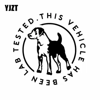 

YJZT 15.5X15.5CM This Vehicle Has Been Lab Tested Labrador Dog Vinyl Decal Car Sticker Black/Silver C24-1431