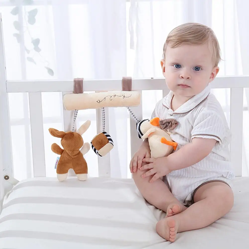 Kuulee подвесная спиральная игрушка картонная утка щенок соска BB Belling подвесная спиральная игрушка для детской кровати и коляски сумка плюшевая