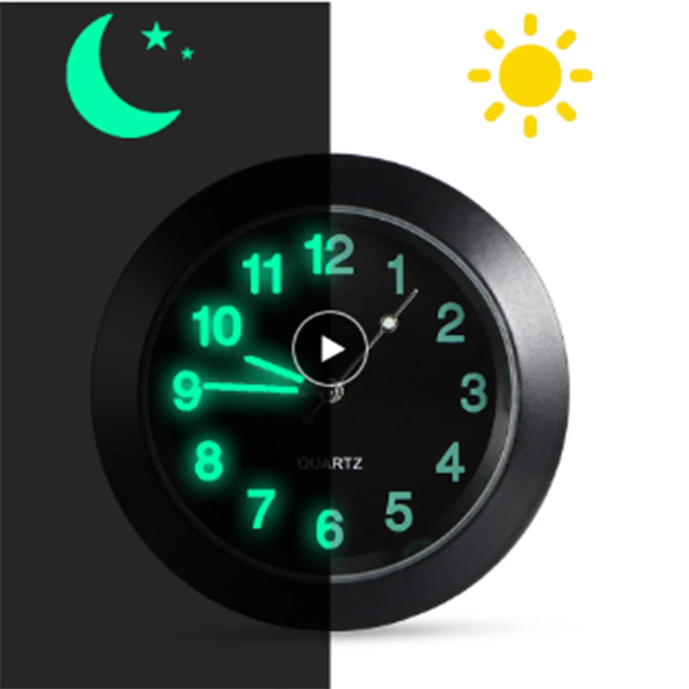 

Mini Car Vents Quartz Clock With Clip Car Clock Luminous Electronic Clock Logo Car Decoration Watch for Audi 100 200 80 Quattro