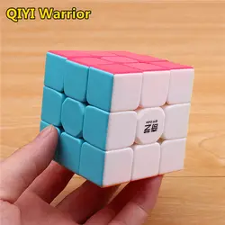 Quebra cabeça de cubo mágico infantil, brinquedo giratório rápido, quebra cabeça rápido com 3 peças, presente colorido para crianças