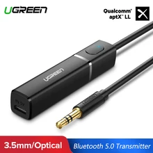 Ugreen Bluetooth 5,0 transmisor aptX le Digital Toslink adaptador óptico 3,5mm estéreo de Audio del transmisor de TV auriculares PC PS4