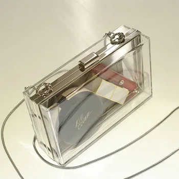 

Transparent Handbag Clear Coin Purse Wedding Bags for Women 2020 Bride Party Cluth Bag Luminous Mini Crossbody Bags Sac A Main