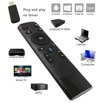

2.4G Wireless Remote Control With USB Receiver Voice Input For Smart TV