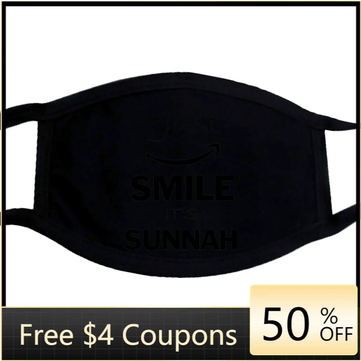 Just Smile Its Sunnah Mask Arabic Islam Muslim Funny Eid Ramadhan Top Mens | Аксессуары для одежды