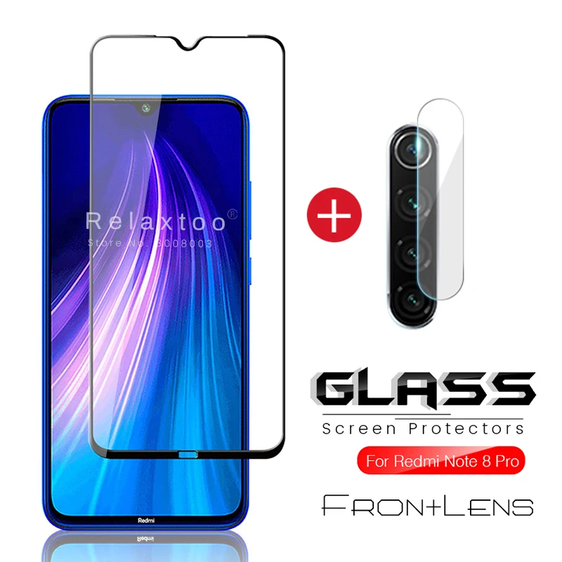 

2 in 1 9d screen protector for xiaomi redmi note 8 pro glass camera protective film for redmi note 8 8pro note8 note8pro glass