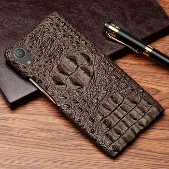 

Genuine leather For Sony Xperia X Z Z2 Z3 Z4 Z5 XZ2 XZ4 Compact XA XA1 XA2 Ultra XZ1 XZ Premium 5 8 10 Plus Case Crocodile Head