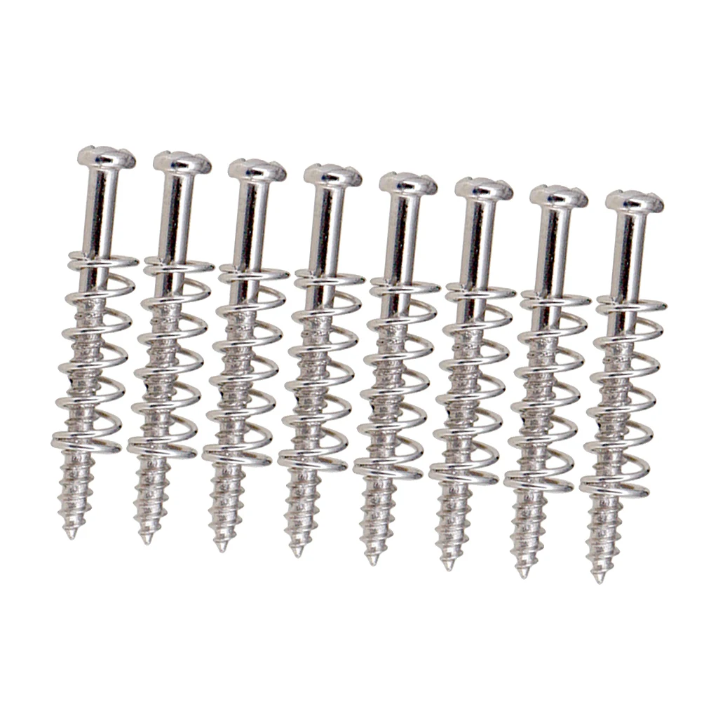 8pcs Screws + 8pcs Springs Iron for Guitar Bass Pickups Frame