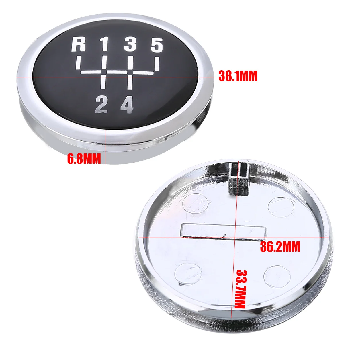 1pc Gear Knob Cap 5 Speed Manual Gear Shift Knob Cap Cover Emblem For VAUXHALL OPEL ASTRA III H CORSA D 04-10