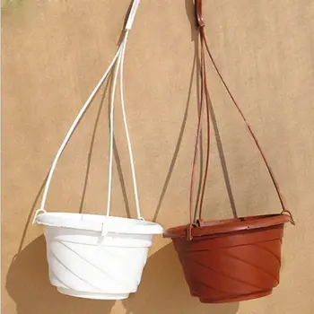 

Hand Made Flower Basket Green vine Pot Planter Hanging Vase Container Wall Plant Basket For Garden tcp008