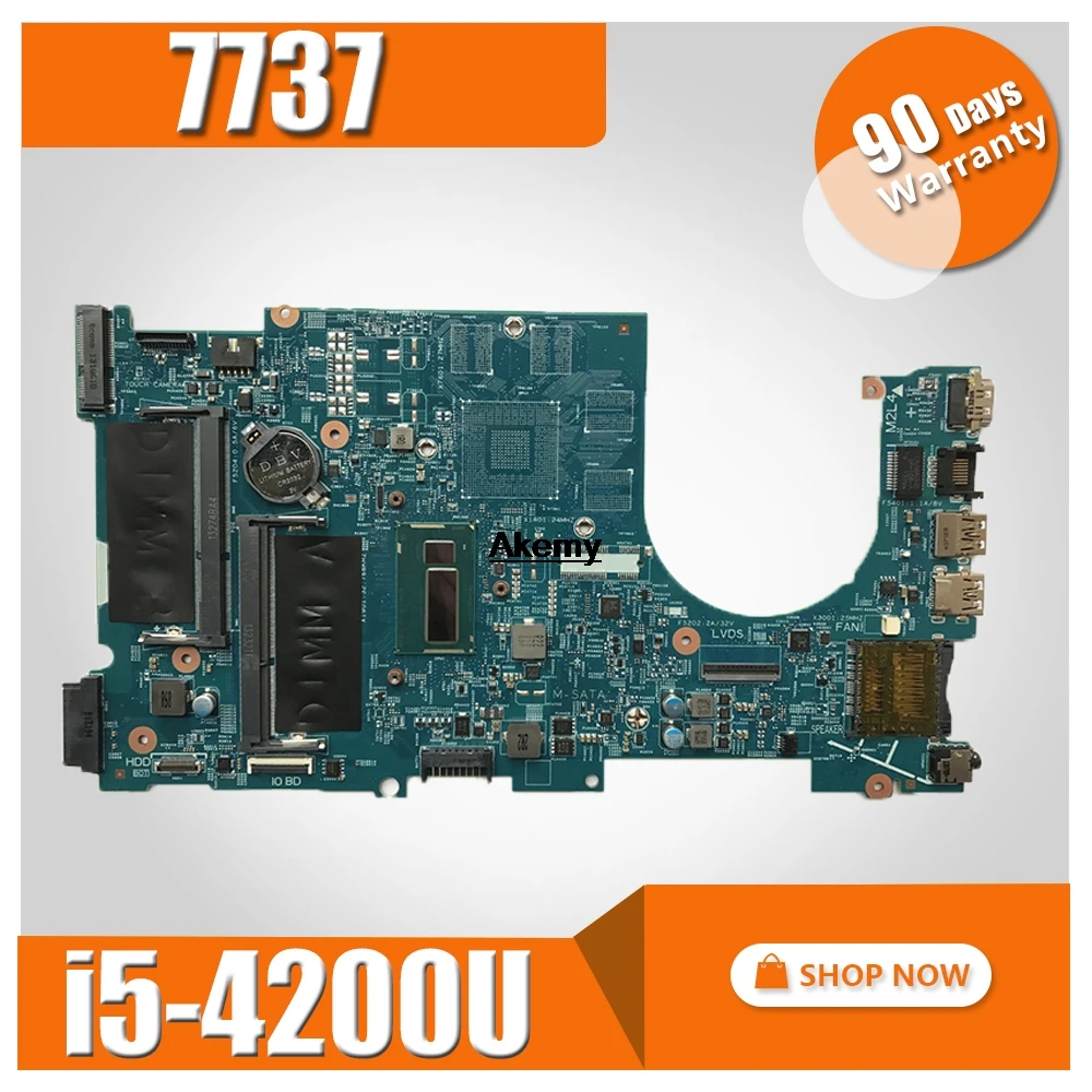 

For DELL INSPIRON 7737 Laptop Motherboard I5 CPU CN-0VHTPV 0VHTPV VHTPV CN-044PTM 044PTM 44PTM Tested 100% work