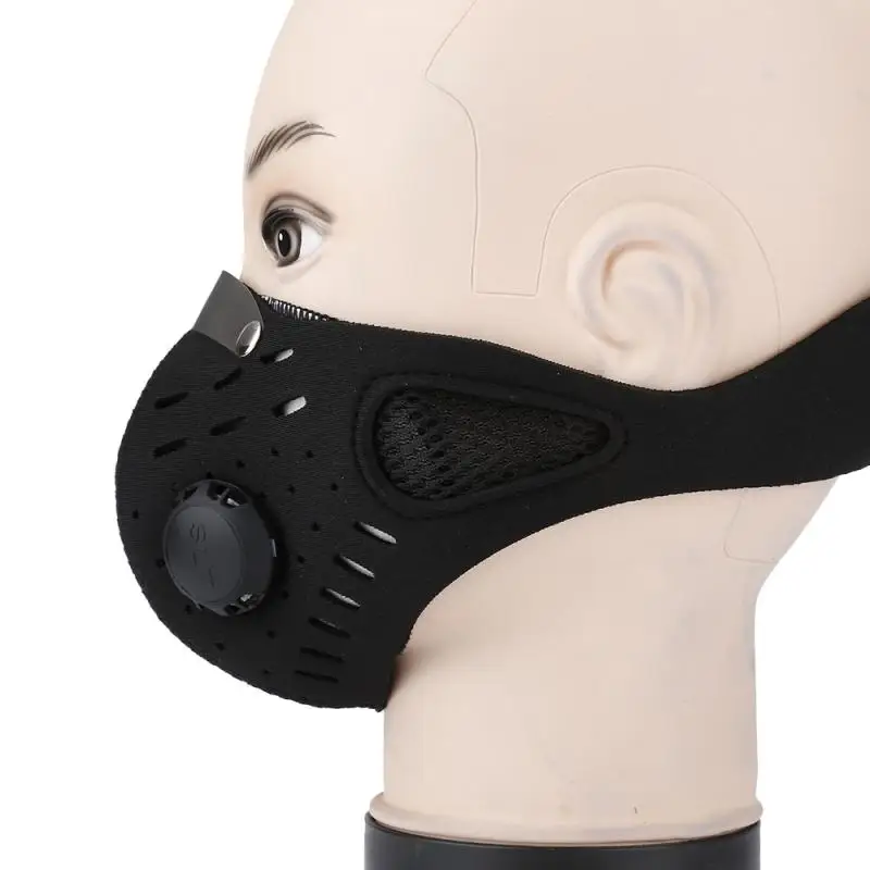 PM2.5 Black mouth Mask Activated Carbon Filter Half Face Mask Filter Anti-Dust Respirator Windproof Mask Health Care