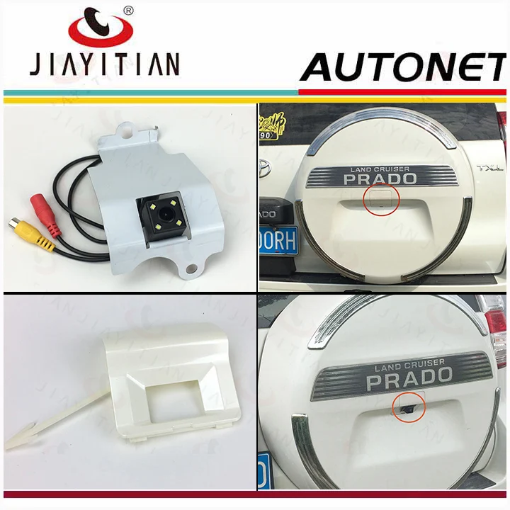 

JIAYITIAN reserved hole camera For Toyota Prado Install In Spare Tire Cover HD CCD/Backup parking rear view Reversing Camera