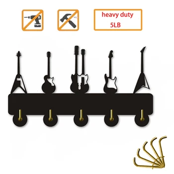 

Gutiar key Hooks Household Decor wall hook Music Welcome Sign Multi-function key holder for wall gift for kids and music lover