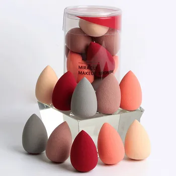 

New 10 Pcs/set Non-latex Sponge Puff Foundation Puff Wet And Dry Use Powder Smooth Cosmetic Make Up Puff Beauty Tools