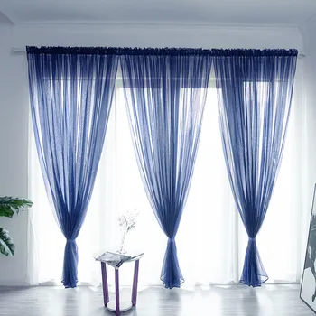 

Leaves Sheer Curtain Tulle Window Treatment Voile Drape Valance 1 Panel Fabric Kitchen Modern Solid Voile Curtains For Window