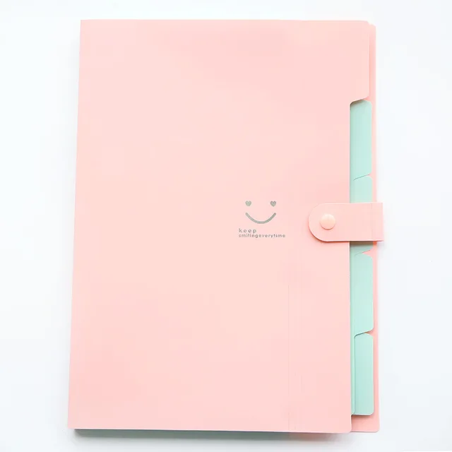 10 Colors Waterproof A4 File Bag Data Book Large Capacity File Bag Folder Briefcase Office Stationery Storage Bag 32.5*24.5cm Pink